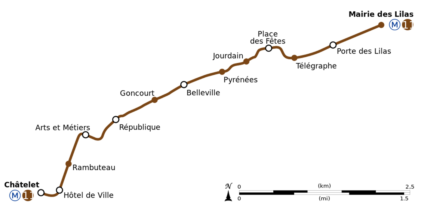 carte du M11