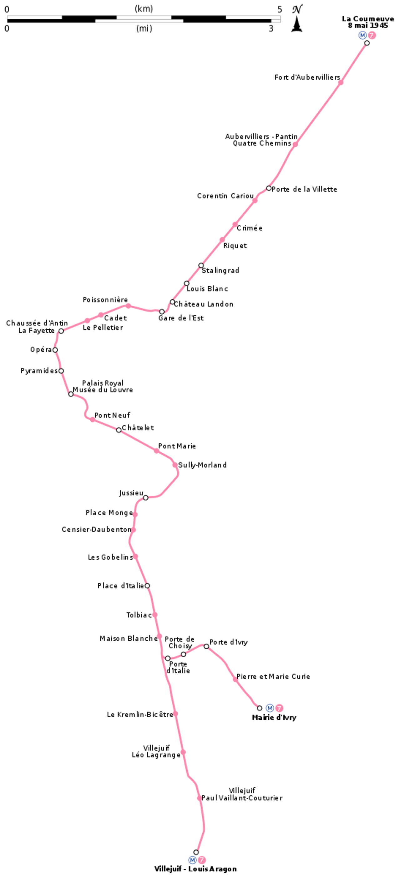 carte du M 7