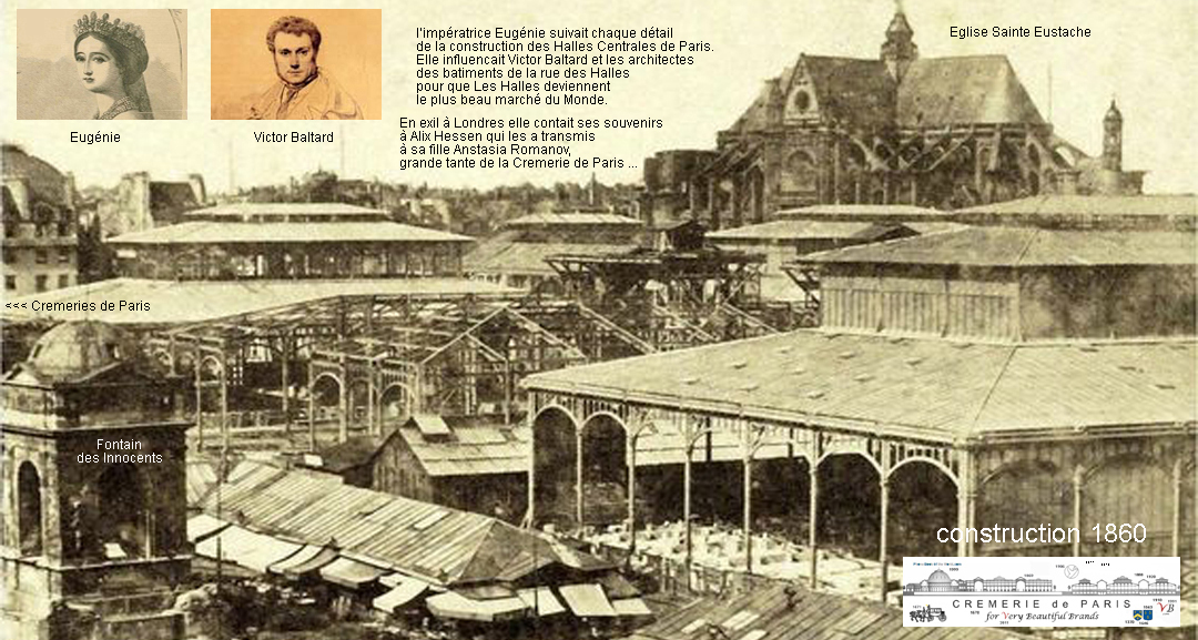 Pavillons Baltard en construction
