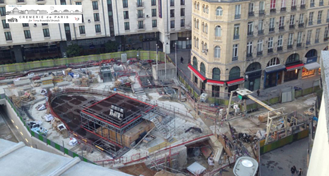 Marguerite de Navarre subway exit - construction