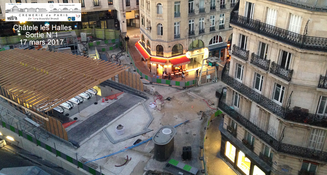 construction toît sortie 1 Chatelet les Halles
